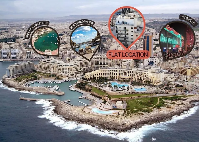 Paceville - 5b - Modern By Clubs & Sea Apartment *